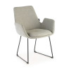 silla confidente gris elodie estructura patin tela 1