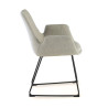 silla confidente gris elodie estructura patin tela 5