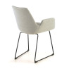 silla confidente gris elodie estructura patin tela 6