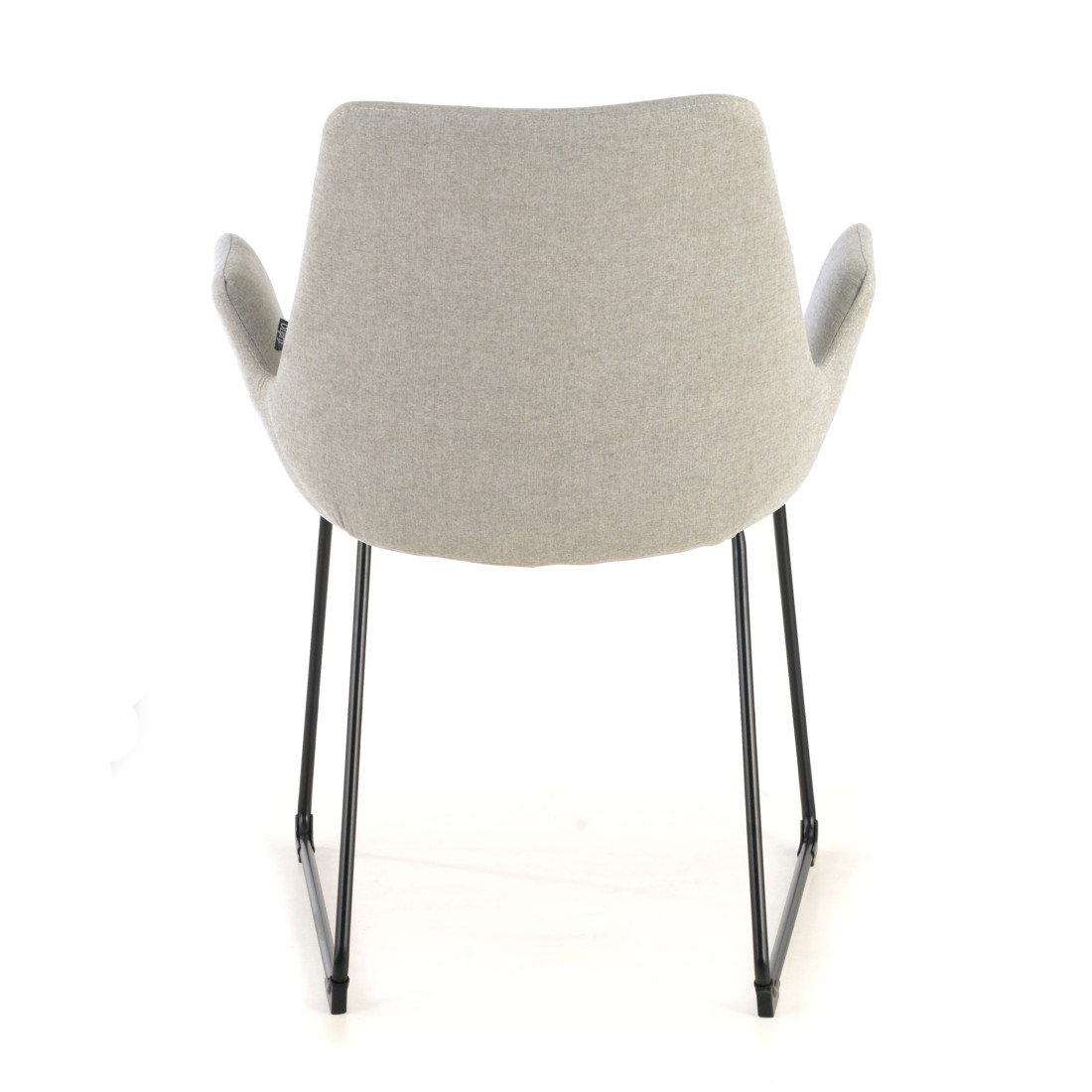 silla confidente gris elodie estructura patin tela 4