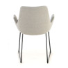 silla confidente gris elodie estructura patin tela 4