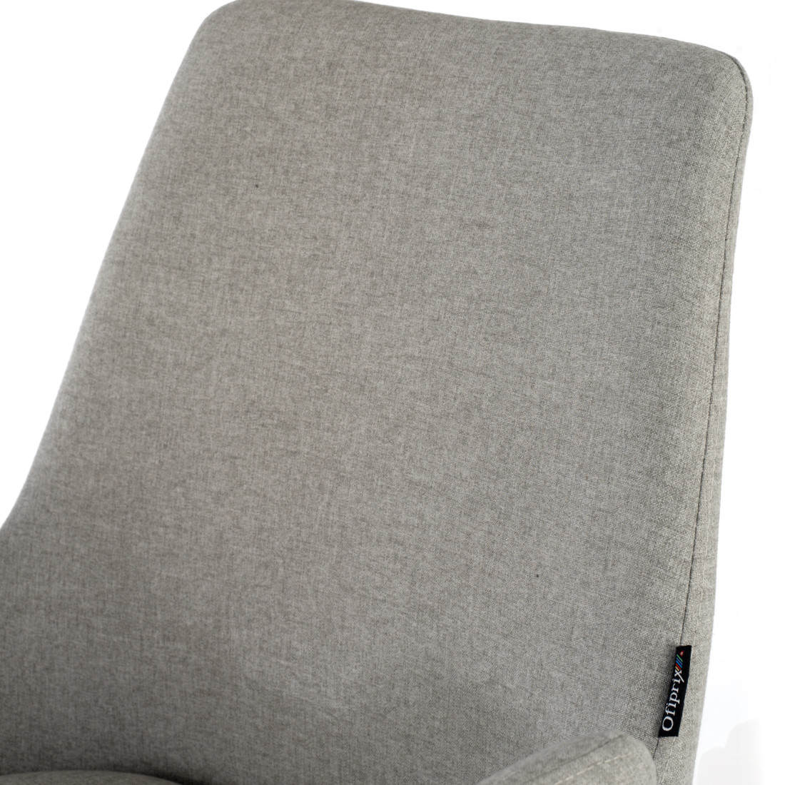 silla confidente gris elodie estructura patin tela 7