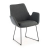 silla confidente antracita elodie estructura patin tela 1
