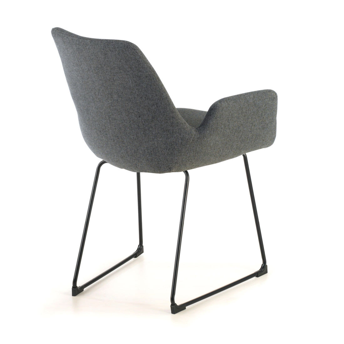 silla confidente antracita elodie estructura patin tela 5