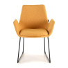 silla confidente amarillo elodie estructura patin tela 3