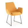 silla confidente amarillo elodie estructura patin tela 1