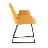 silla confidente amarillo elodie estructura patin tela 6