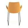 silla confidente amarillo elodie estructura patin tela 4