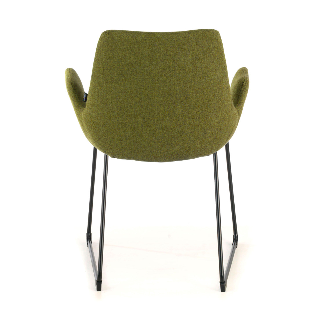 silla confidente verde elodie estructura patin tela 4