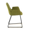 silla confidente verde elodie estructura patin tela 5