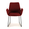 silla confidente rojo elodie estructura patin tela 3