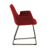 silla confidente rojo elodie estructura patin tela 5