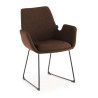 Silla Confidente Elodie, Patin, estructura de acero - Marron