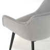 silla confidente gris ivonne 4 patas tela 7