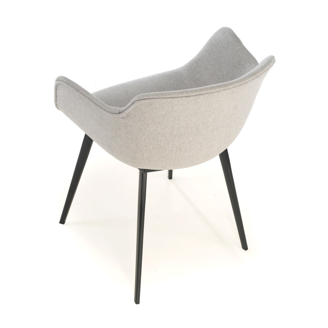 silla confidente gris ivonne 4 patas tela 6