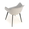 silla confidente gris ivonne 4 patas tela 6