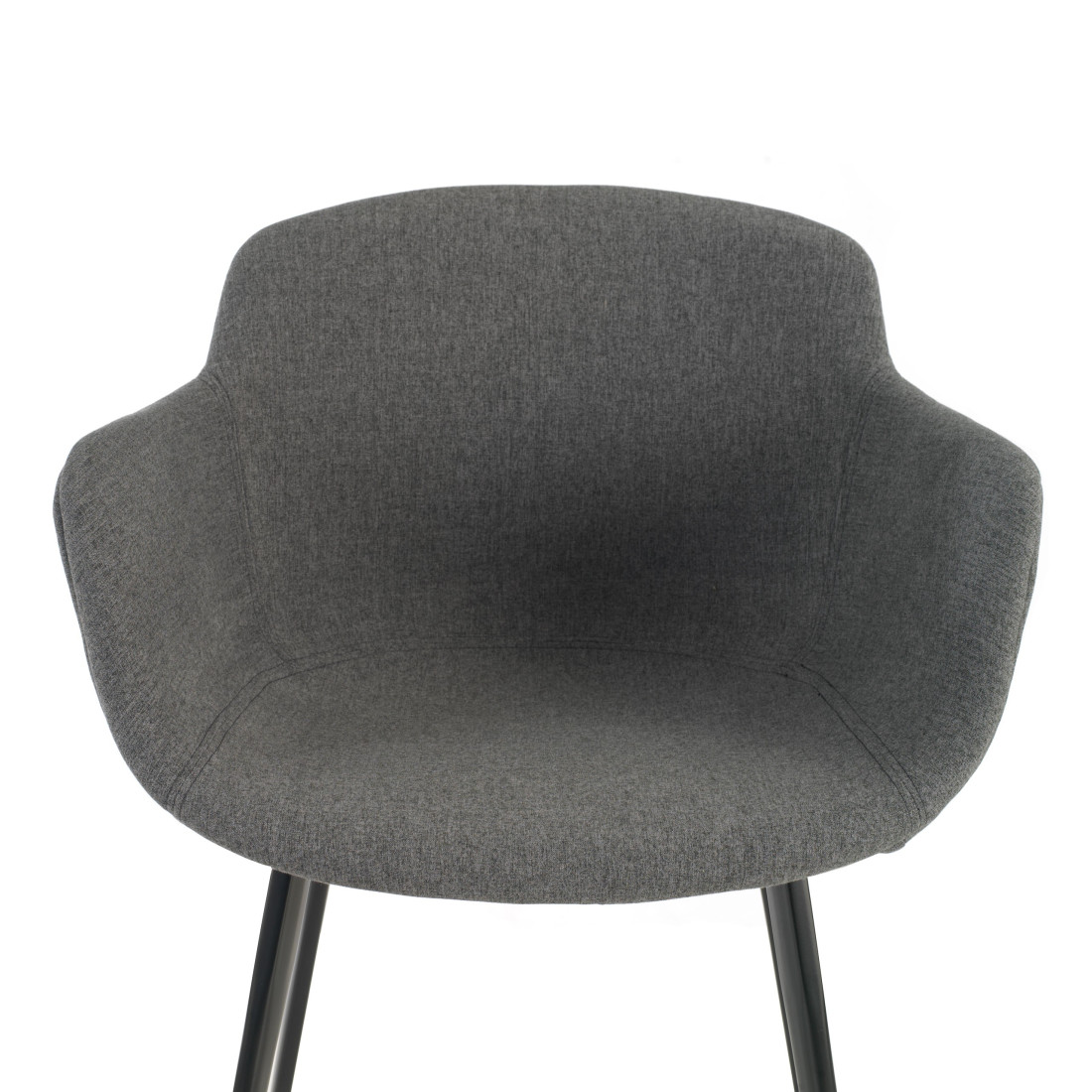 silla confidente antracita ivonne 4 patas tela 6