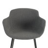 silla confidente antracita ivonne 4 patas tela 6