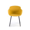 silla confidente amarillo ivonne 4 patas tela 4