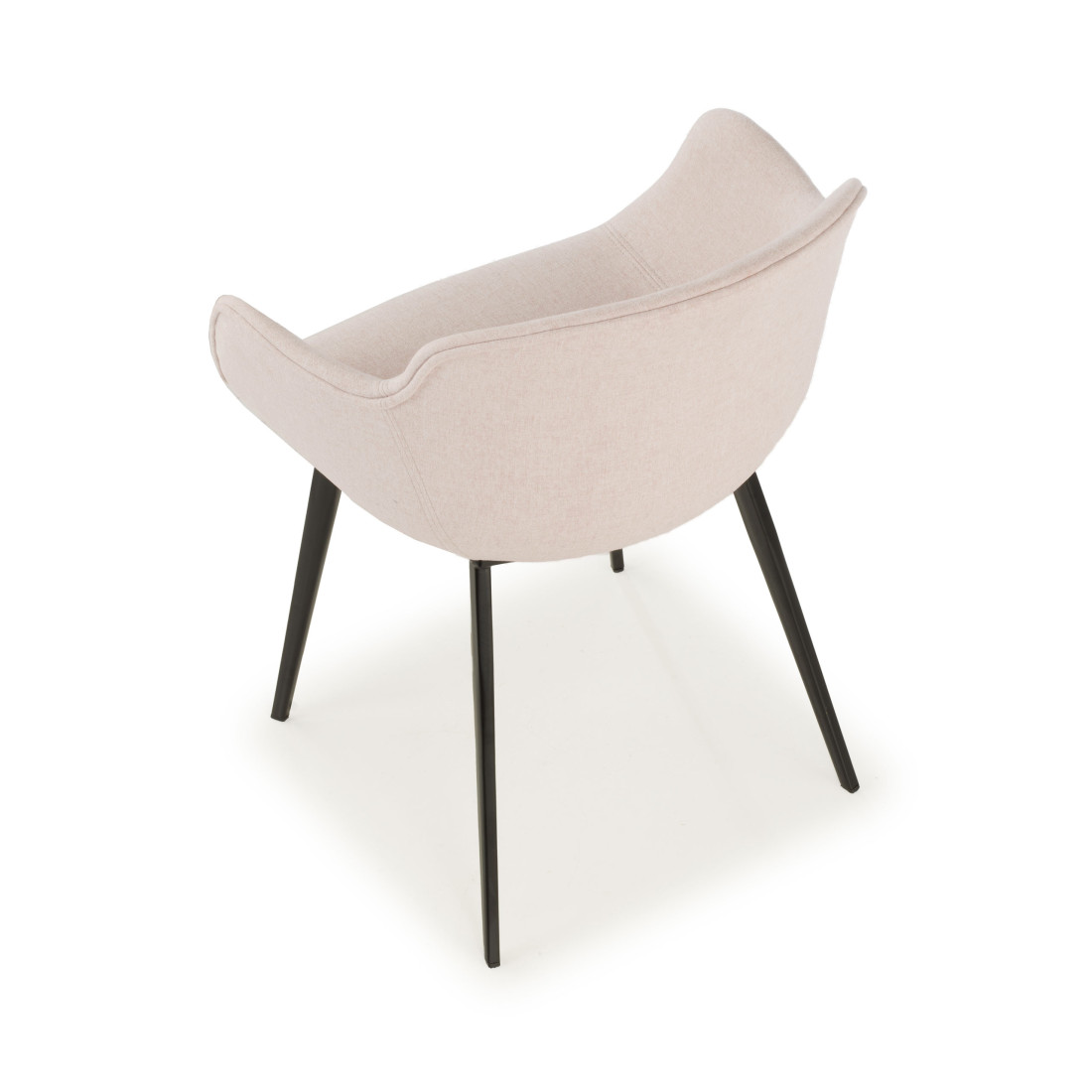 silla confidente beige ivonne 4 patas tela 7