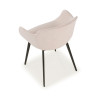 silla confidente beige ivonne 4 patas tela 7