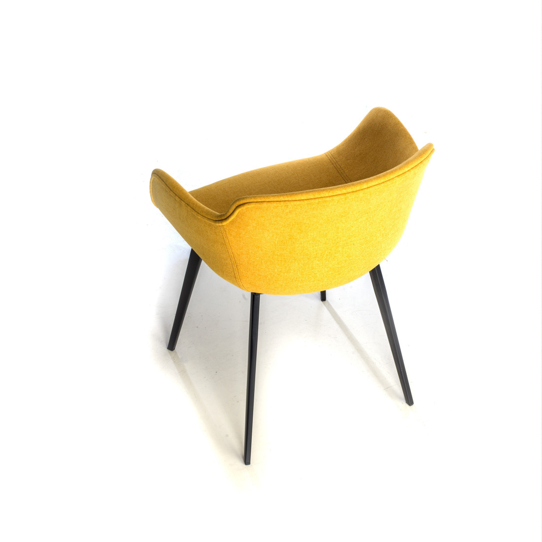 silla confidente amarillo ivonne 4 patas tela 7