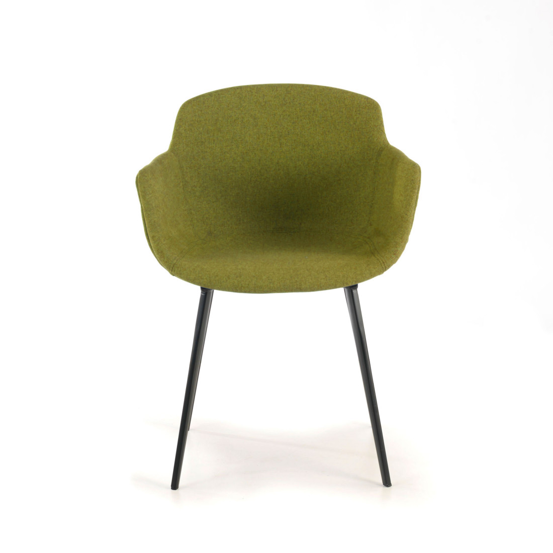 silla confidente verde ivonne 4 patas tela 3