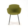 silla confidente verde ivonne 4 patas tela 3