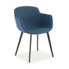Silla confidente Ivonne, Patas, Estructura metálica, Tapizada - AZUL