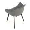 silla confidente antracita ivonne 4 patas tela 5
