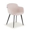 Silla confidente Ivonne, Patas, Estructura metálica, Tapizada - Beige