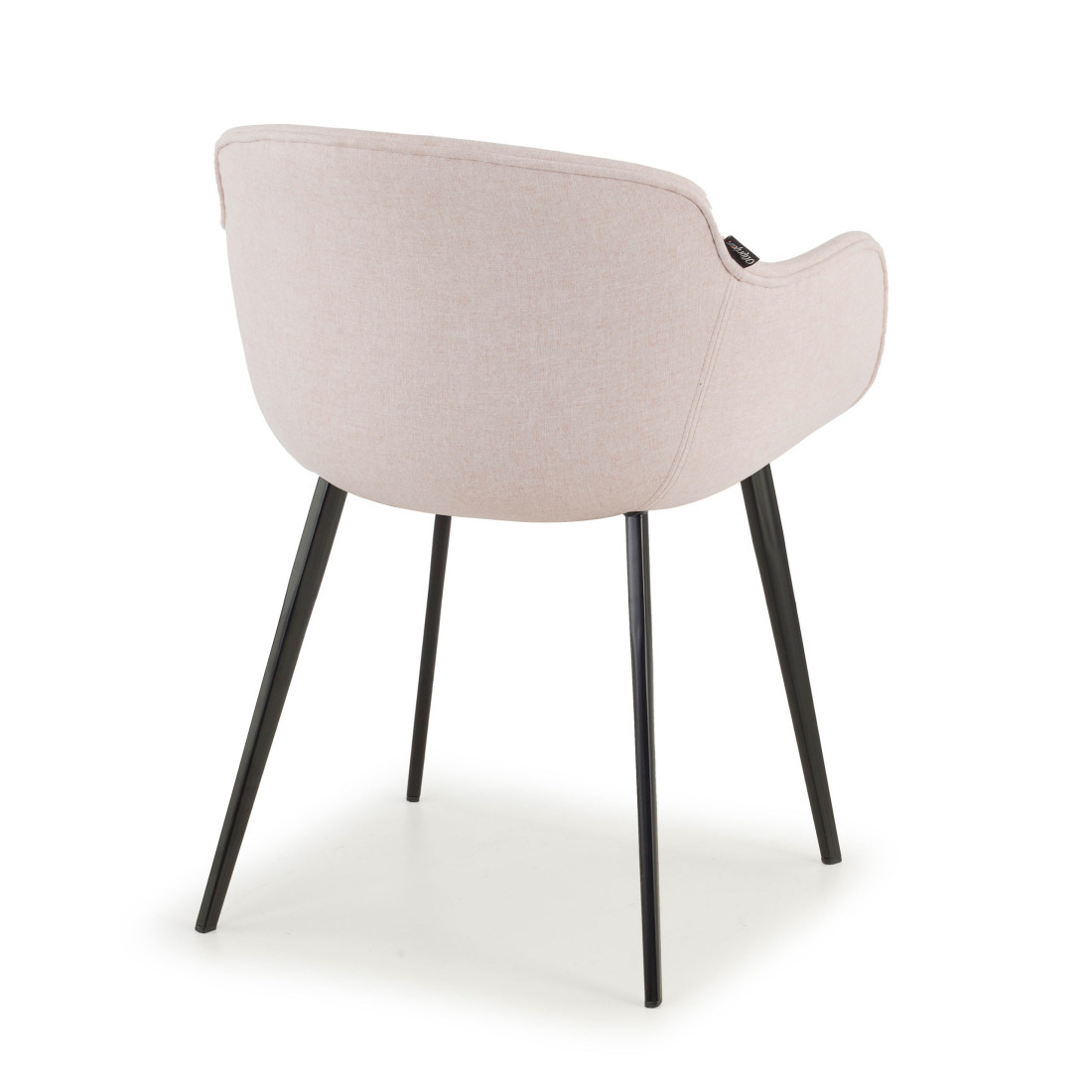 silla confidente beige ivonne 4 patas tela 5