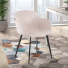 silla confidente beige ivonne 4 patas tela 2