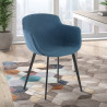 silla confidente azul ivonne 4 patas tela 2