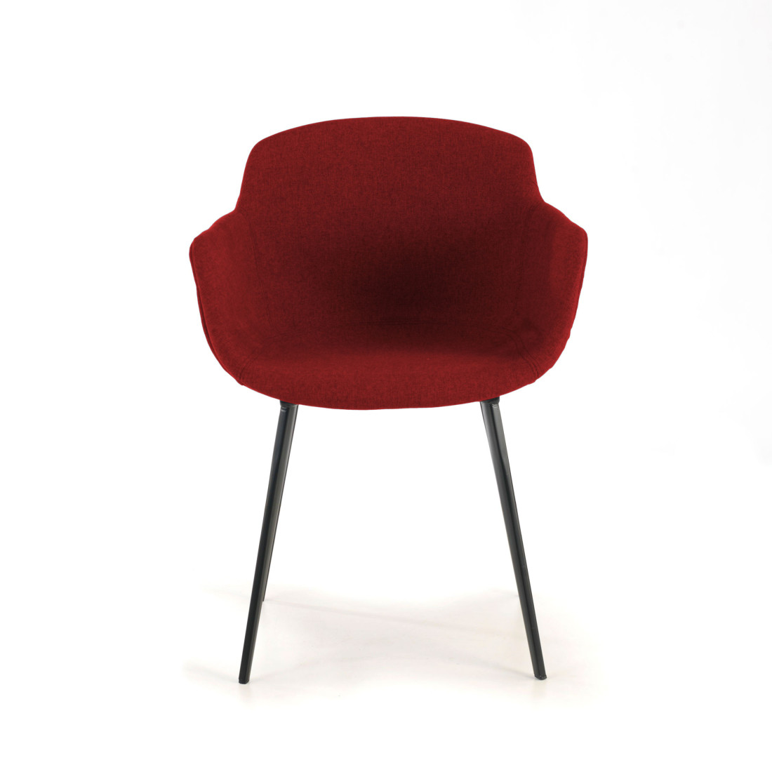 silla confidente rojo ivonne 4 patas tela 3