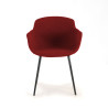 silla confidente rojo ivonne 4 patas tela 3