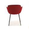 silla confidente rojo ivonne 4 patas tela 4