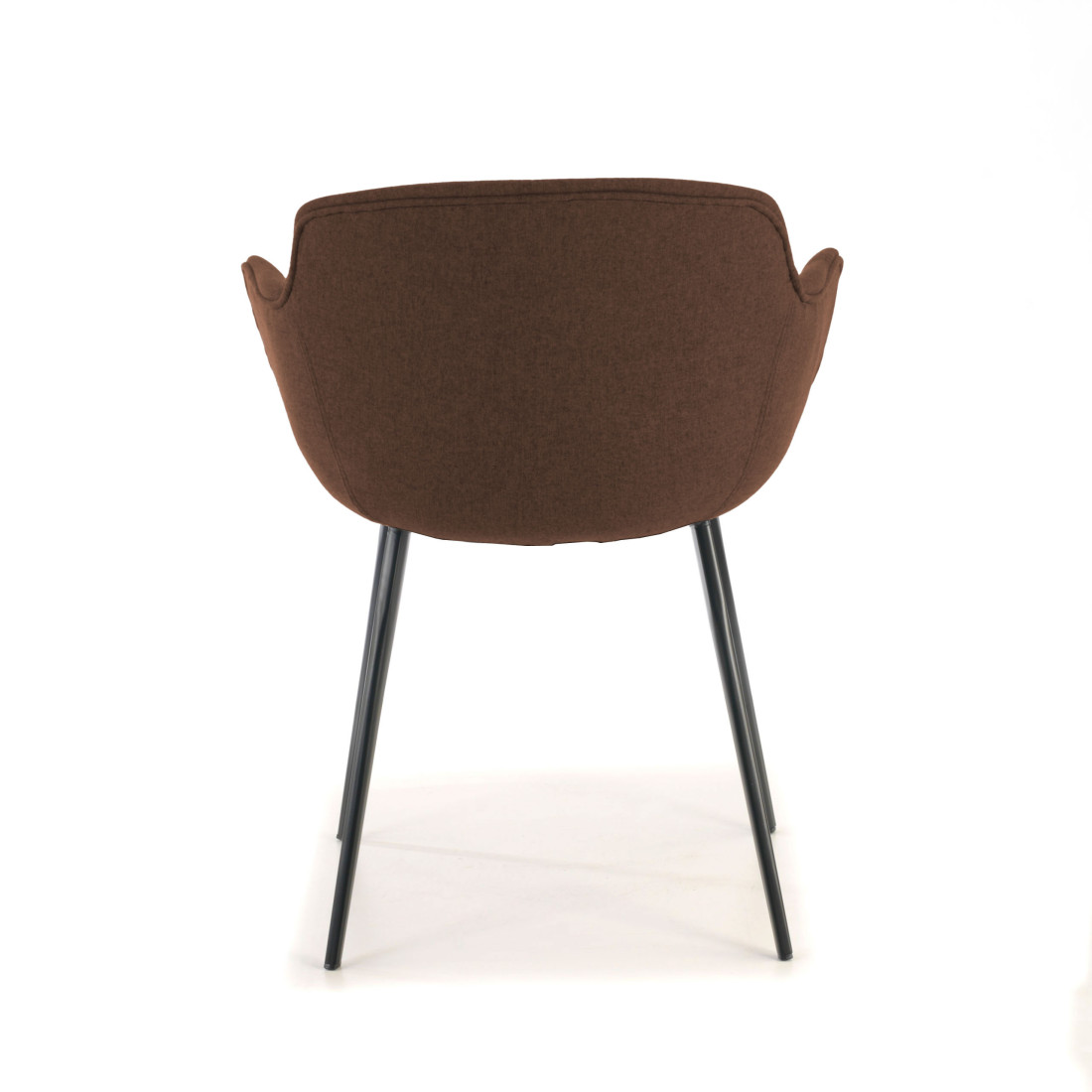 silla confidente marron ivonne 4 patas tela 4