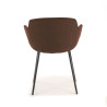 silla confidente marron ivonne 4 patas tela 4