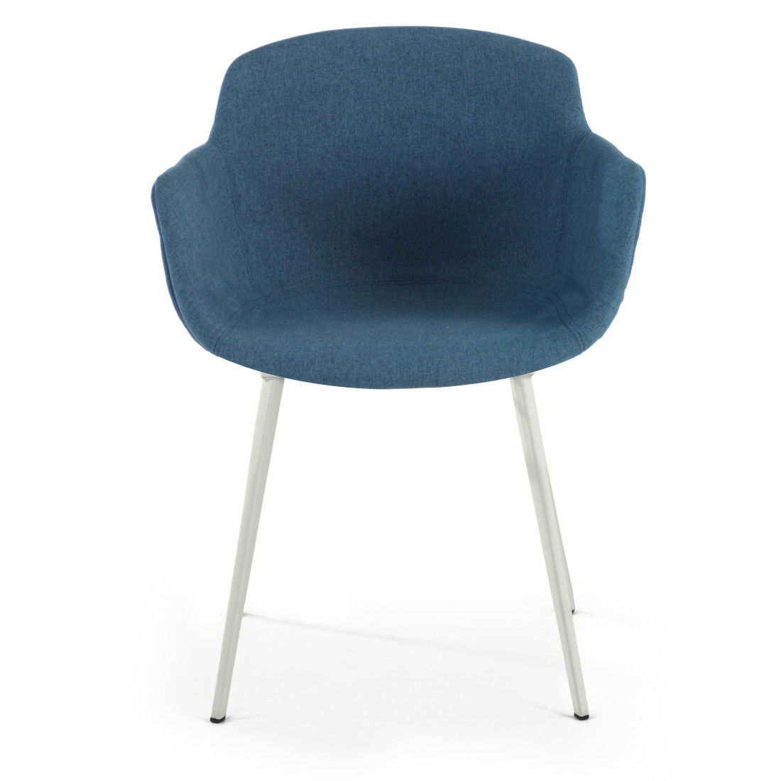 silla confidente azul ivonne 4 patas tela 3
