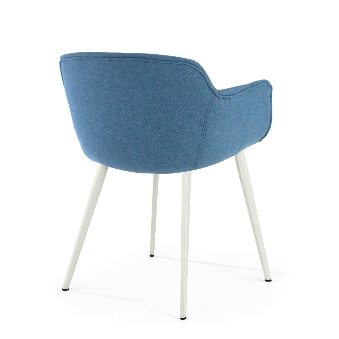 silla confidente azul ivonne 4 patas tela 5