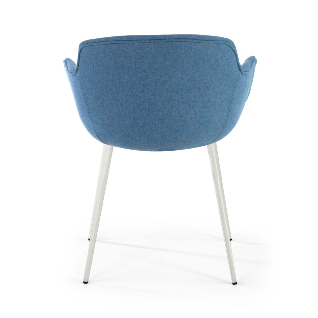 silla confidente azul ivonne 4 patas tela 6