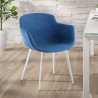 silla confidente azul ivonne 4 patas tela 2