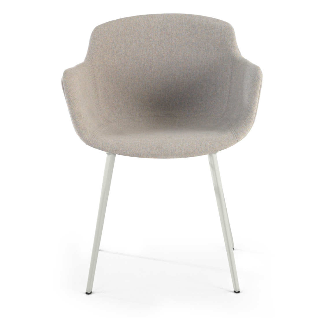 silla confidente gris ivonne 4 patas tela 3