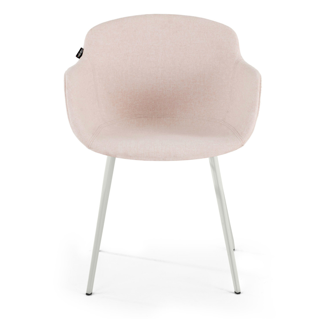 silla confidente beige ivonne 4 patas tela 3
