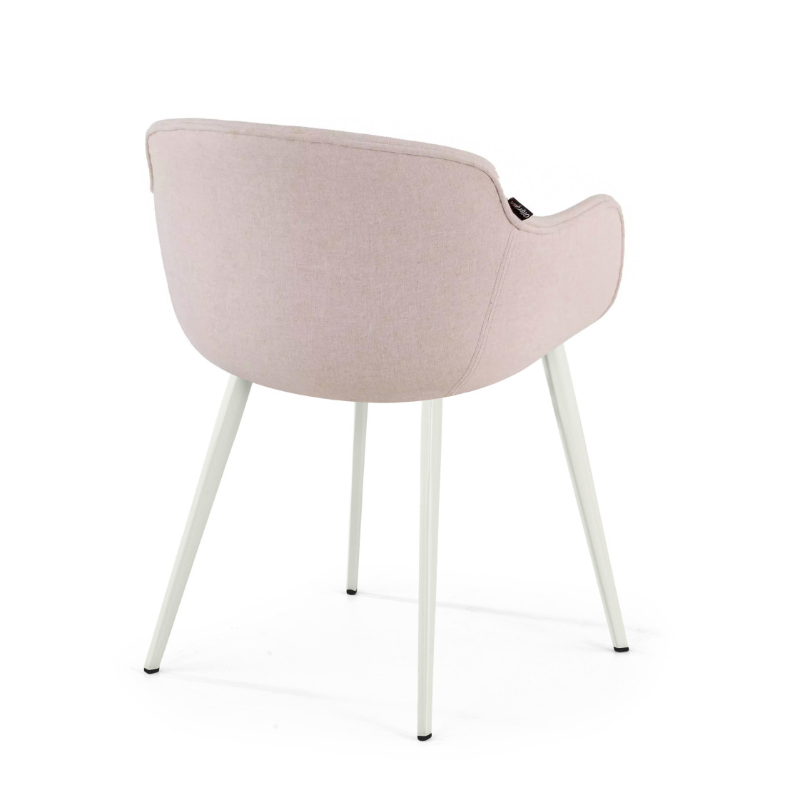 silla confidente beige ivonne 4 patas tela 5