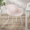 silla confidente beige ivonne 4 patas tela 2