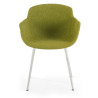 silla confidente verde ivonne 4 patas tela 3