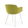 silla confidente verde ivonne 4 patas tela 5