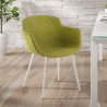 silla confidente verde ivonne 4 patas tela 2